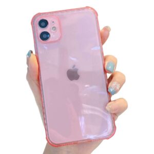 Iphone 12 Pro Max Tunt Rosa Genomskinligt Skal Transparent
