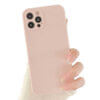 Iphone 12 Tunt Rosa Beige Mobilskal Med Linsskydd 1mm Tpu