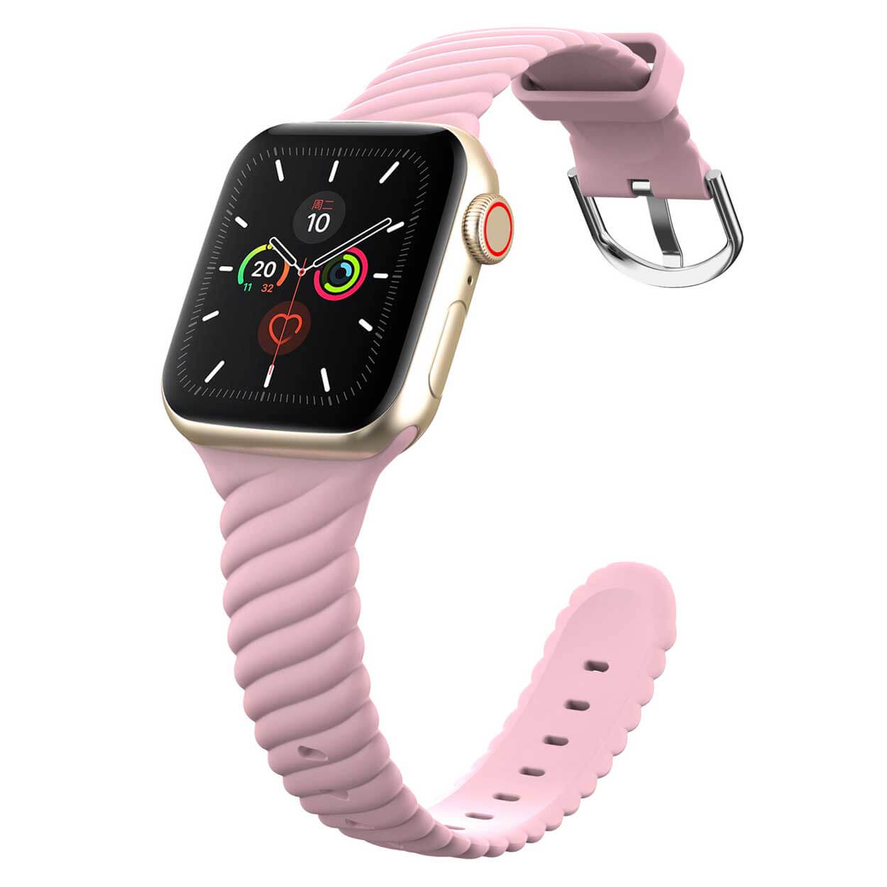 Ribbat apple watch silikonarmband 42/44/45 rosa