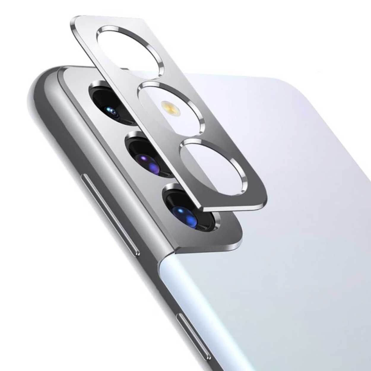 Galaxy s21 linsskydd skydd för kamera kameralins silver