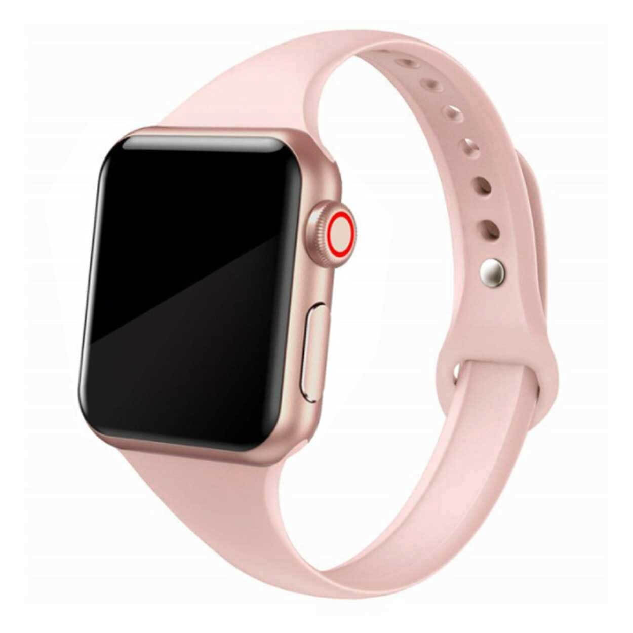 Smalt apple watch silikonarmband 42/44/45 beige rosa