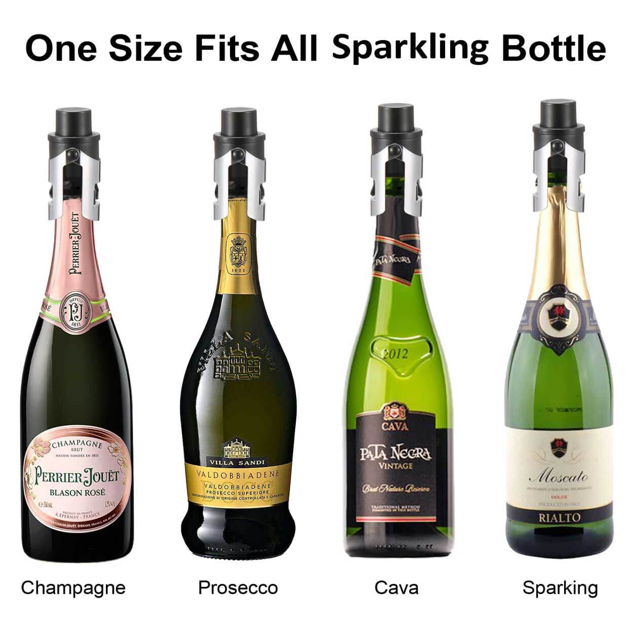 Vakuumkork till champagne - champagneförslutare med pump
