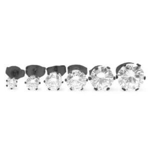 2-pack svart kristall piercing örhänge piercingsmycke