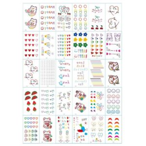 30-pack Temporära Fake Tatueringar Gnuggisar Färg
