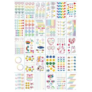 30-pack Temporära Fake Tatueringar Gnuggisar Färgglada Figurer