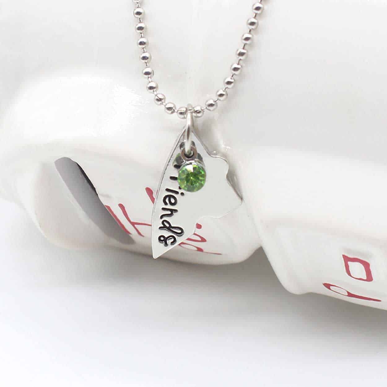 Vänskapshalsband för 4 kompisar - best friends halsband silver