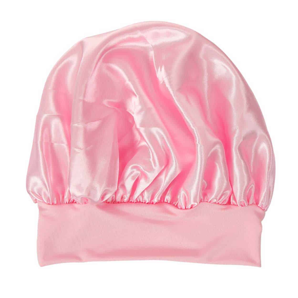 Sovmössa - satin bonnet - sleep cap svart one size