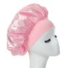 Sovmössa - satin bonnet - sleep cap svart one size