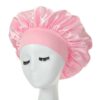 Sovmössa - satin bonnet - sleep cap svart one size