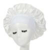 Sovmössa - Satin Bonnet - Sleep Cap Vit One Size