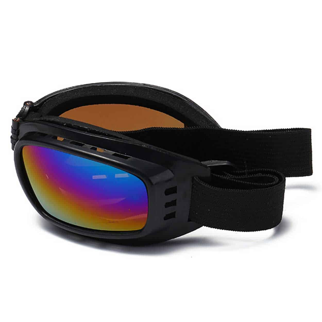 Motorcykelglasögon retro mc - svart färgat glas