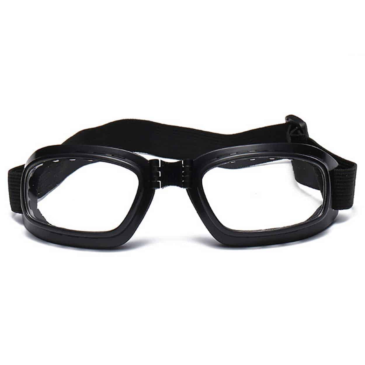 Motorcykelglasögon retro mc - svart färgat glas