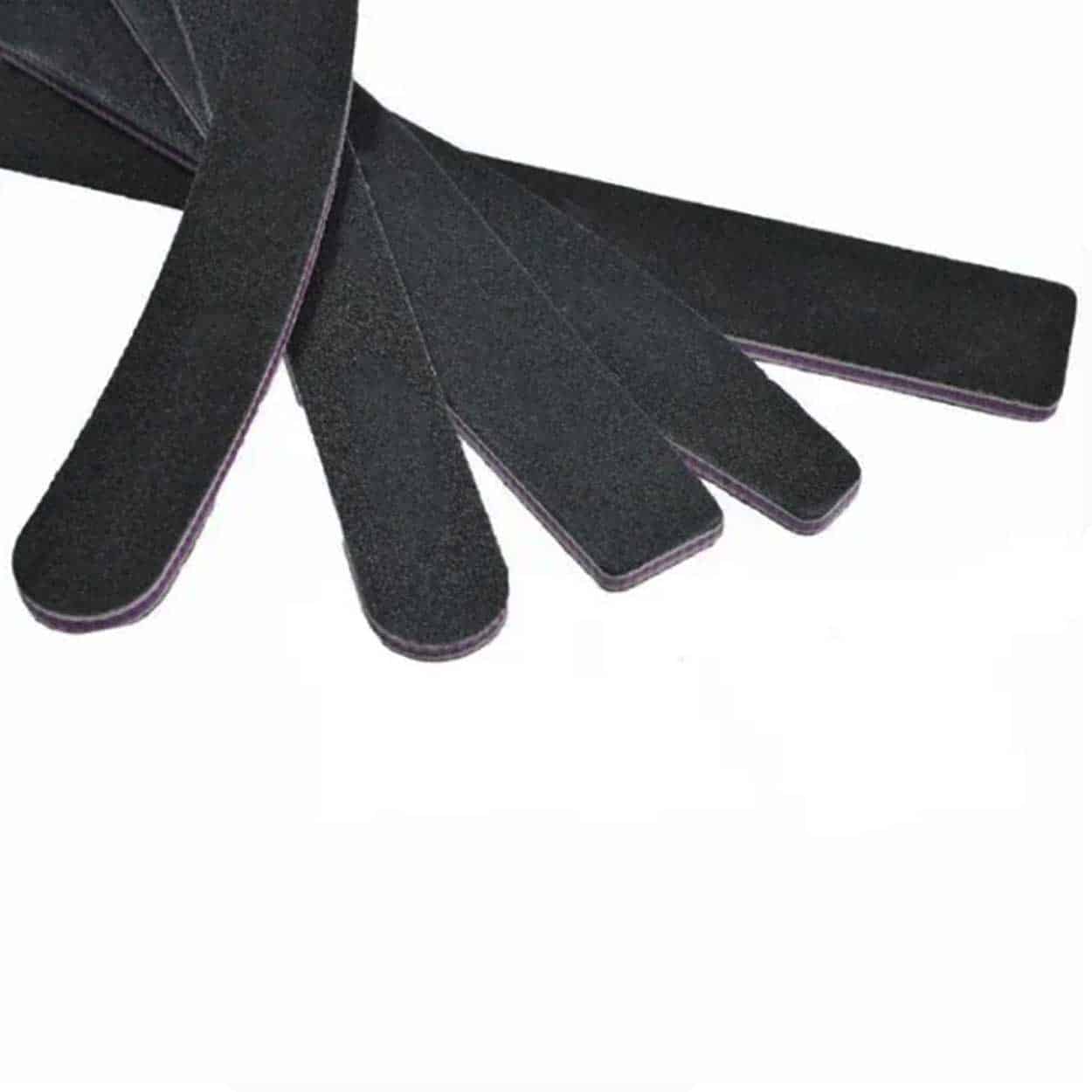 Dubbelsidiga nagelfilar 100/180 5-pack nagelfil svart