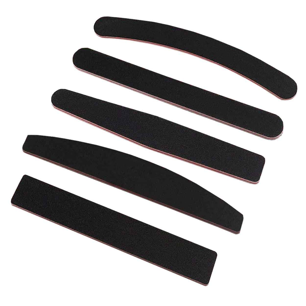 Dubbelsidiga nagelfilar 100/180 5-pack nagelfil svart