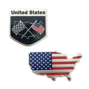 Amerika usa bildekal 3d dekal för bil 2-pack