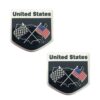 Amerikansk Flagga Usa Retro Rally Dekal 3d 2-pack