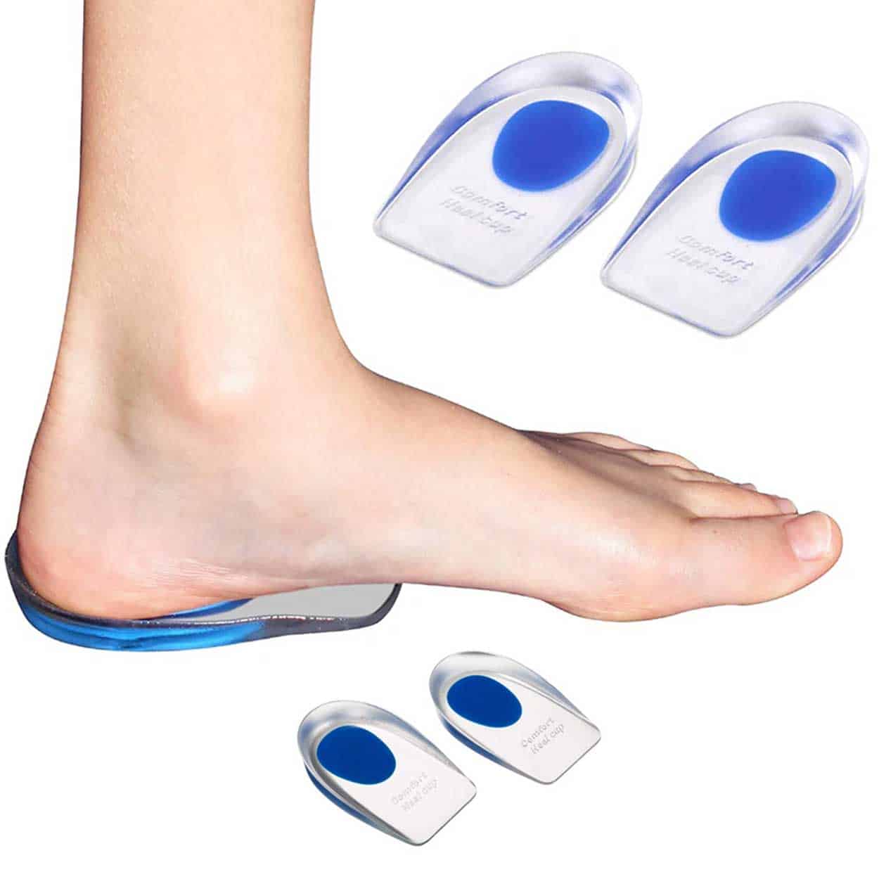 Hälinlägg / skoinlägg i silikon - 2-pack för damskor