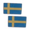 Svensk Flagga Bildekal 3d Dekal För Bil 2-pack