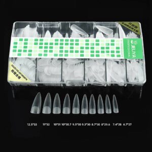 500st nageltippar stiletto clear lösnaglar akryl tippar