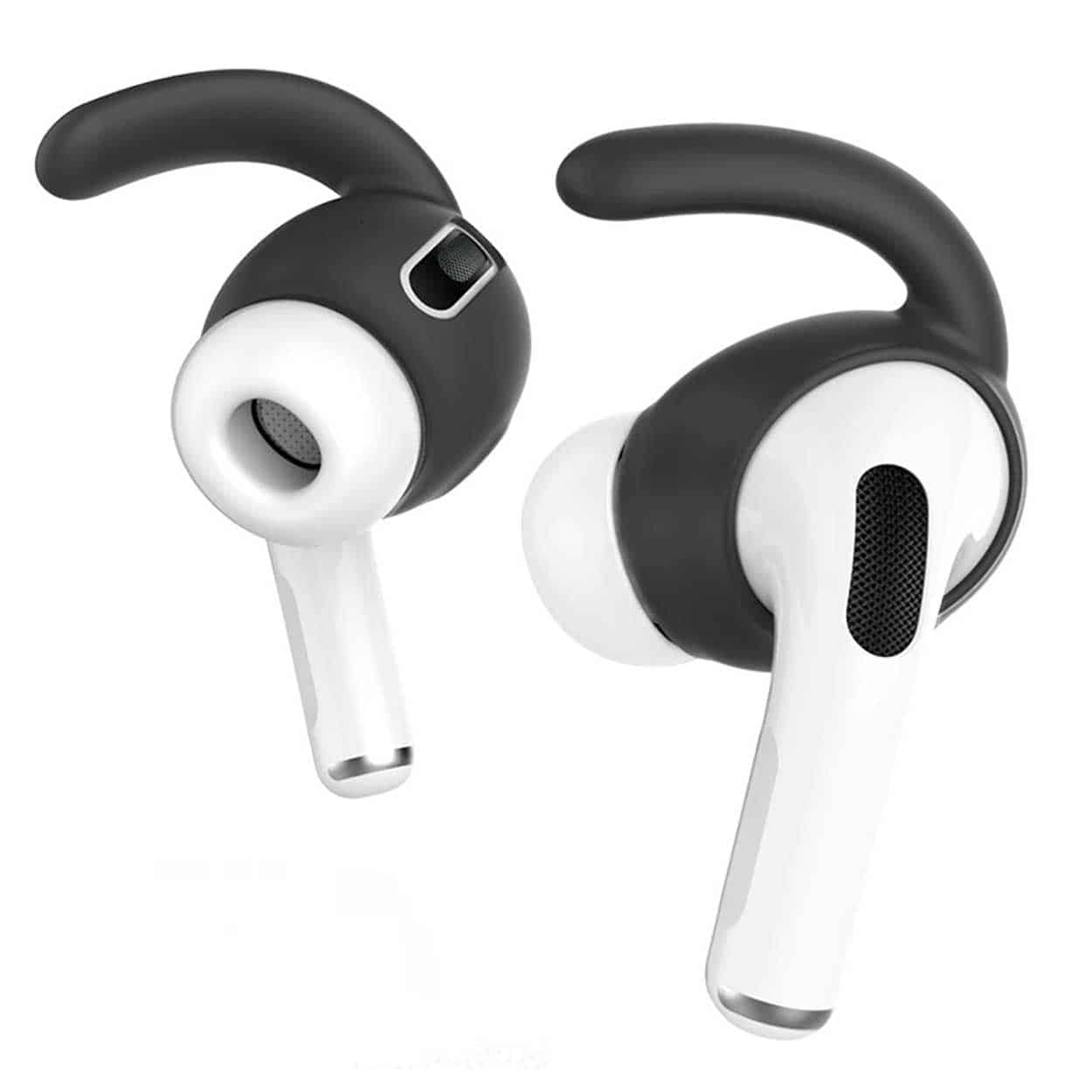 Airpods pro öronkrokar - silikon earhooks svart