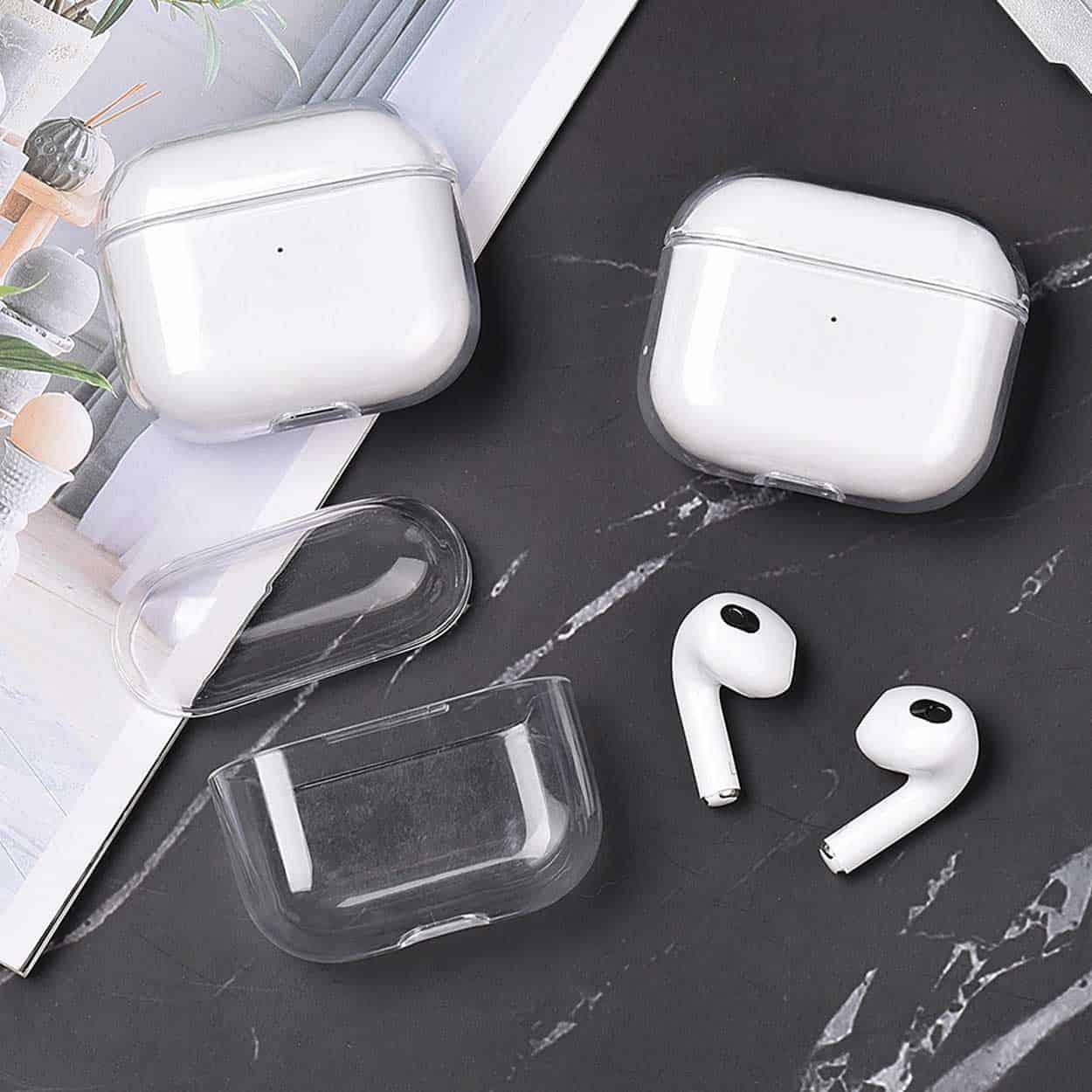Genomskinligt airpods 3 fodral stötsäkert skyddsfodral