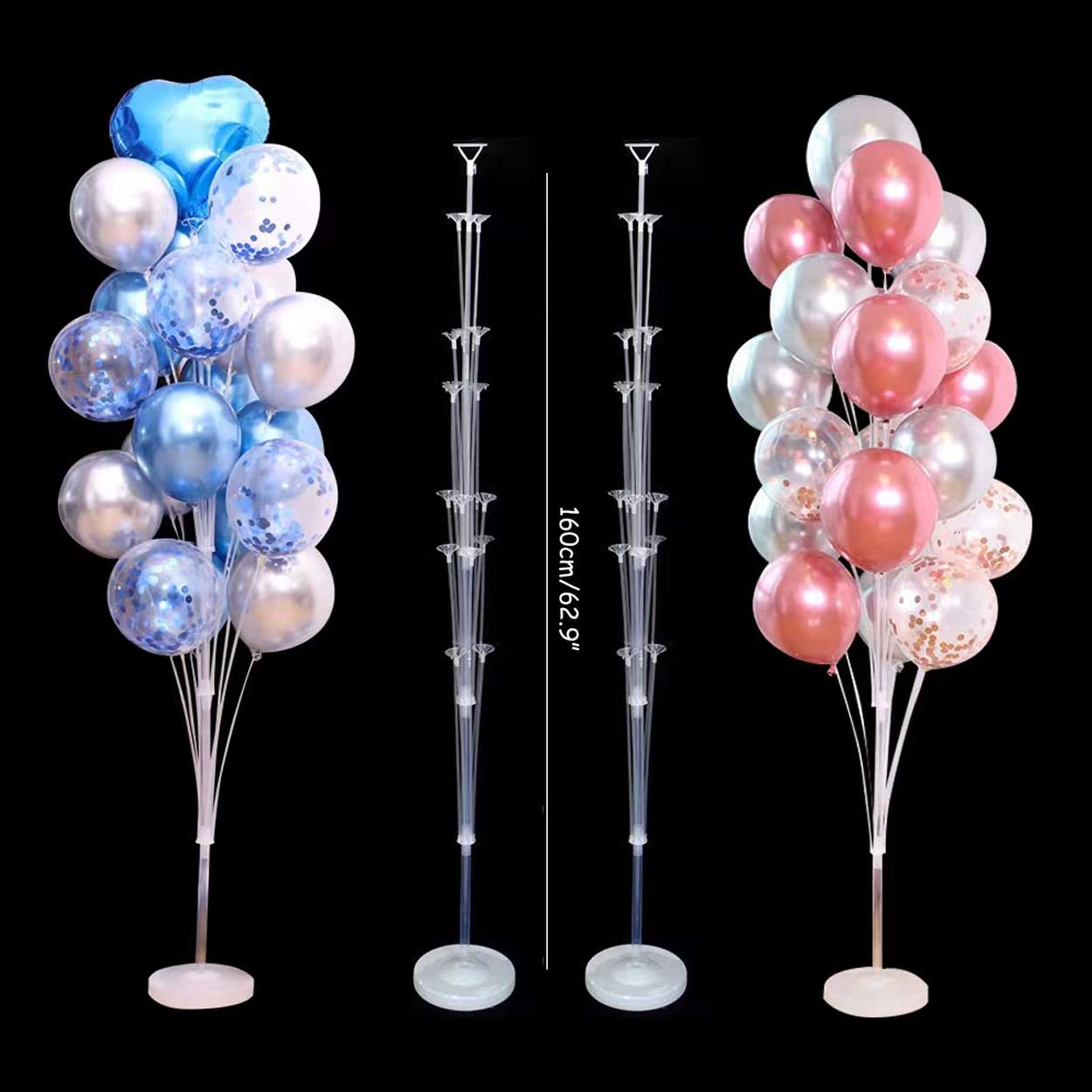 Ballongställ - 1,6m hållare för 19 ballonger 2-pack