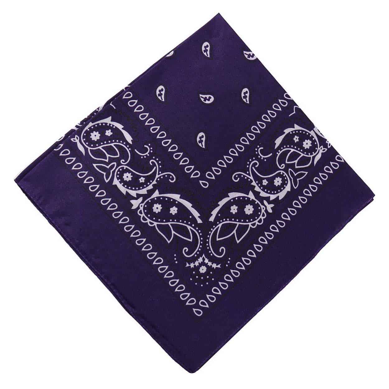 Bandana scarf sjal snusnäsduk paisleymönster lila