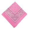 Bandana Scarf Sjal Snusnäsduk Paisleymönster Ljus Rosa