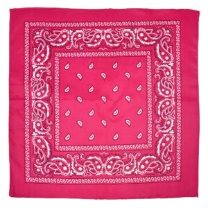 Bandana Scarf Sjal Snusnäsduk Paisleymönster Rosa