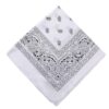 Bandana Scarf Sjal Snusnäsduk Paisleymönster Vit