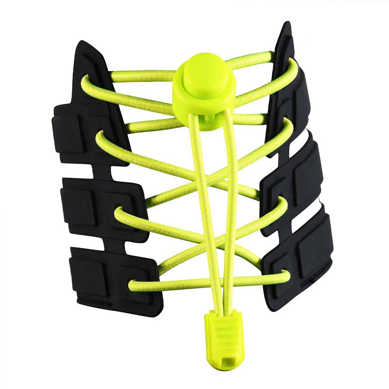 Elastiska skosnören (inklusive dragsko) - no tie shoelaces - neon gul