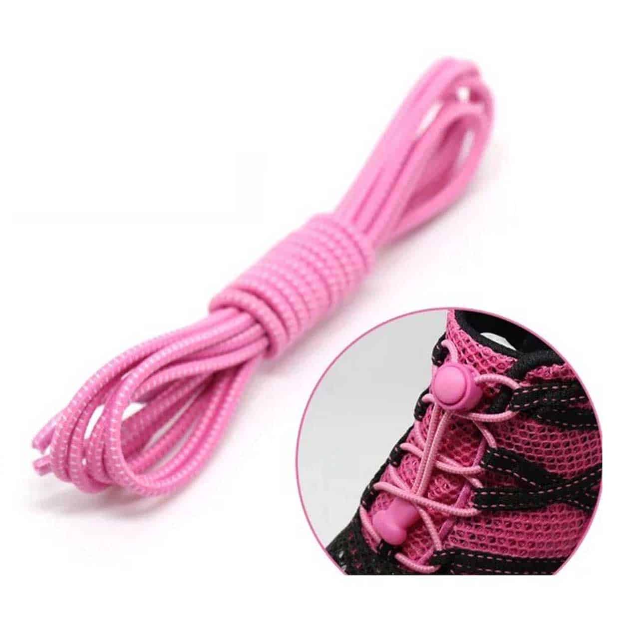 Elastiska skosnören (inklusive dragsko) - no tie shoelaces - mörk grå