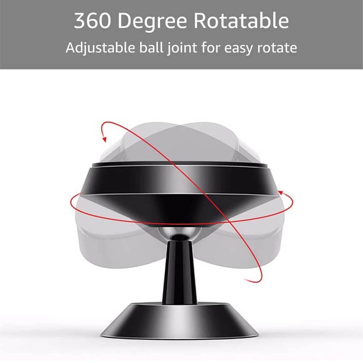 360° magnet mobilhållare självhäftande bilhållare silver