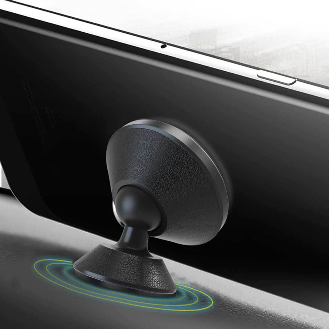 360° magnet mobilhållare självhäftande bilhållare silver