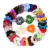40-pack Scrunchies Hårsnoddar Sammet Flanell Olika Färger