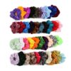 40-pack scrunchies hårsnoddar sammet flanell olika färger