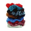 40-pack scrunchies hårsnoddar sammet flanell olika färger