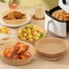 Air fryer papper 100-pack - 20cm engångspapper för luftfritös