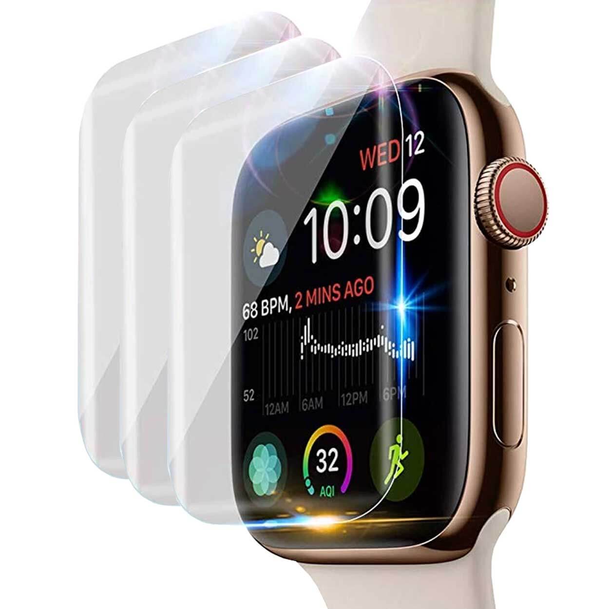 3-pack apple watch 7/8 41mm skärmskydd heltäckande