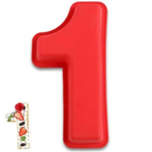 Stor Bakform Silikon Tårtform Siffra Nummer 1