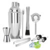 Cocktailset 9-delar barset 550ml shaker rostfritt stål
