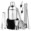 Cocktailset 9-delar Barset 550ml Shaker Rostfritt Stål