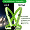 2-pack reflexväst reflexsele för löpning och cykling neon gul