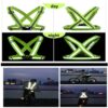 2-pack reflexväst reflexsele för löpning och cykling neon gul