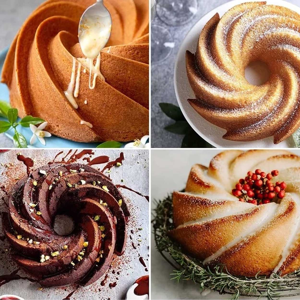 Spiral bakform sockerkaksform tårtform silikon