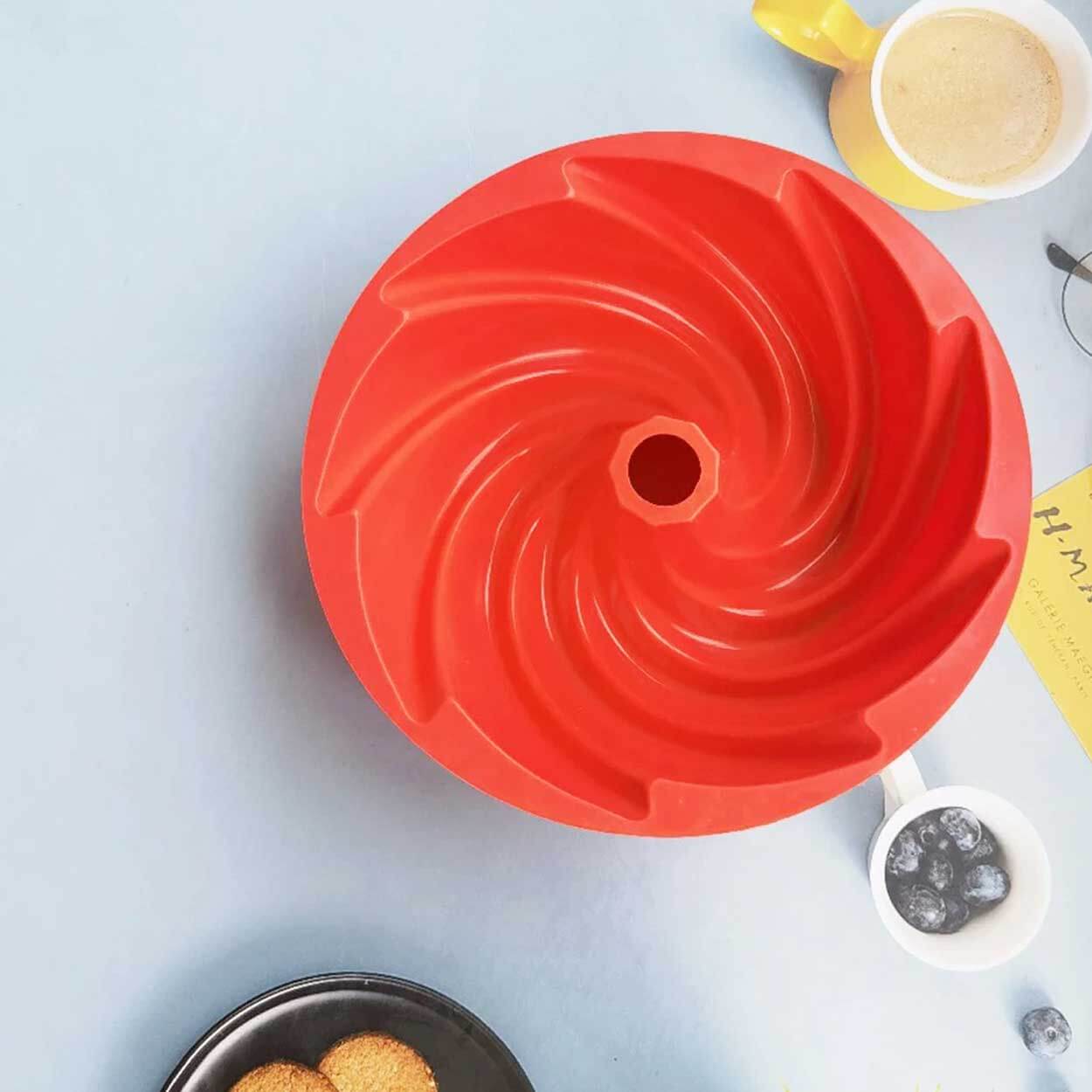 Spiral bakform sockerkaksform tårtform silikon