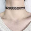 12-pack svarta choker halsband stretch spets lace