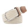Elastiskt Bälte Canvas Tyg Stretch Skärp W26-w36 Beige