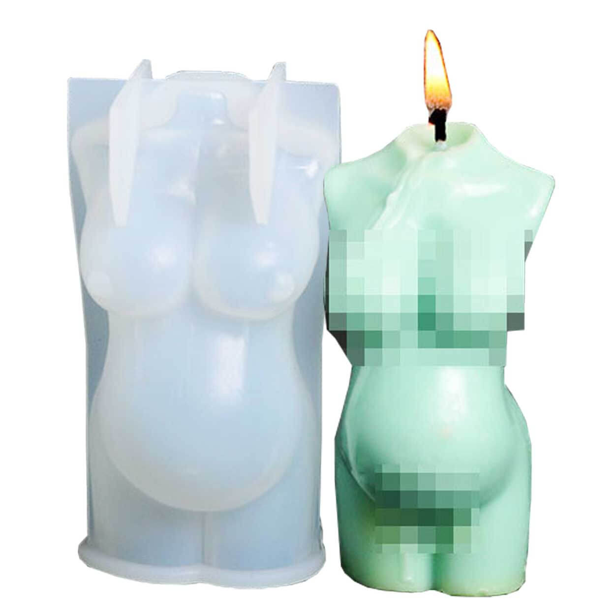 Ljusform stearinljus gravid kvinna 3d 9cm