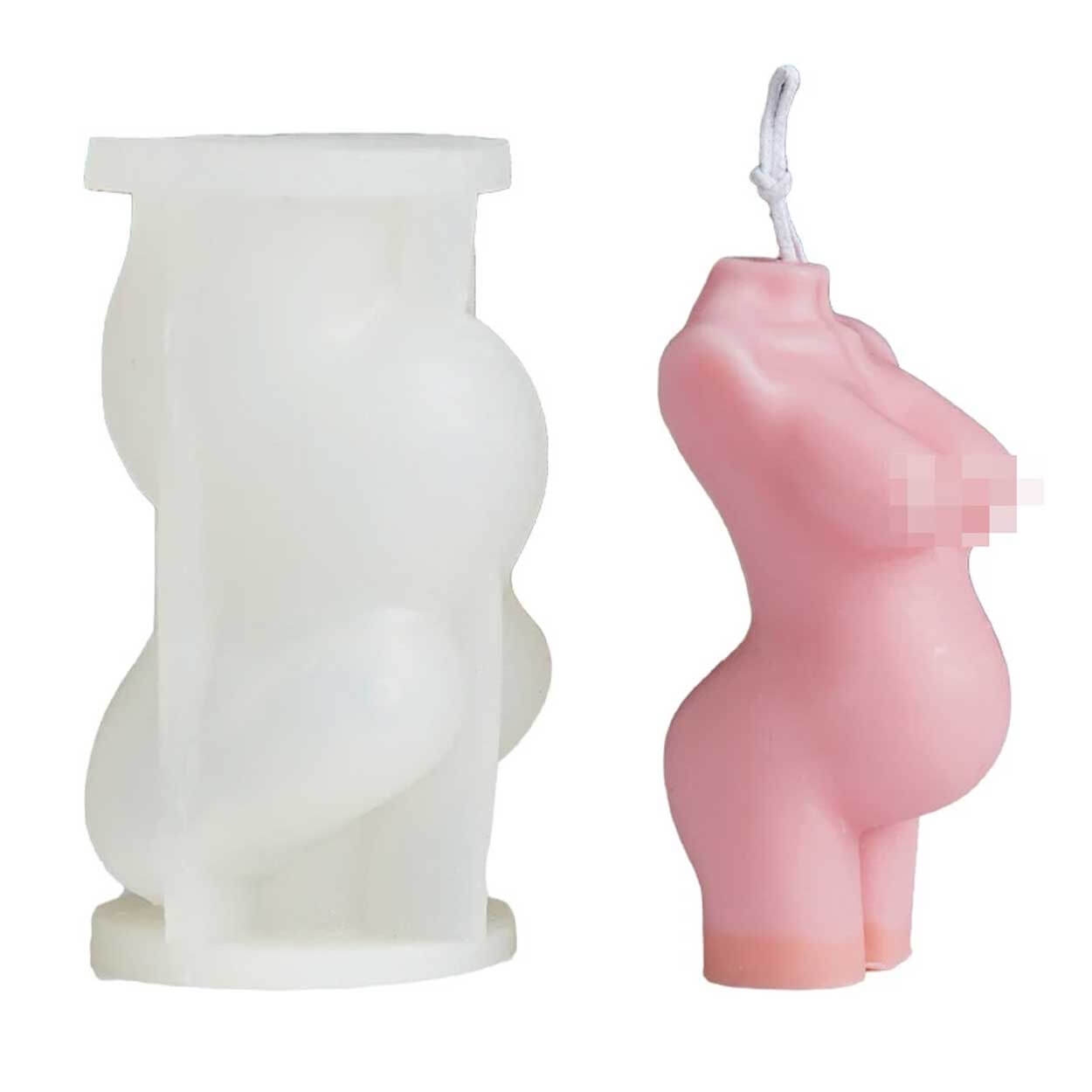 Ljusform stearinljus gravid kvinna 3d 9cm